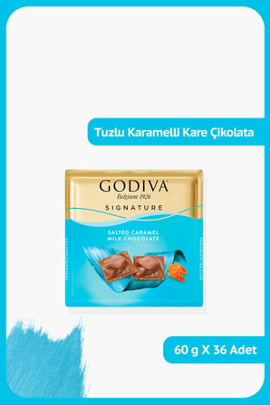 Tuzlu Karamelli Sütlü Kare Çikolata - 60 gram - 36 Adet