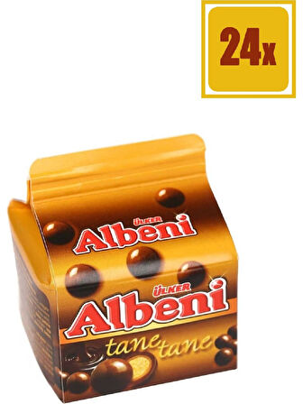ALBENİ Tane Tane - Sütlü Çikolatalı Kaplı Karamel ve Bisküvi - 29 gram - 24 Adet