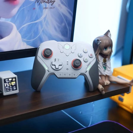 MOJHON BLITZ 2 Pro Kablosuz Gamepad – TMR Joystick 2000Hz Wireless Polling Rate Swich 2,Switch 1, PC,ios,Android (Gri)