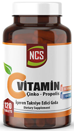 Vitamin C Çinko Propolis Vitamin D Resveratrol 120 Tablet