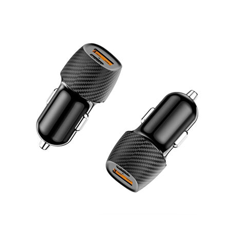 Type-C + Usb Araç Çakmaklık 36W PD Hızlı Şarj Soketi Araba Usb-C Şarz İphone Samsung Xiaomi Uyumlu-T