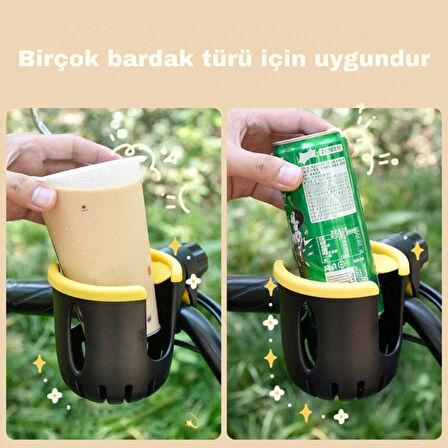 ShopFast Bisiklet Bebek Arabası İçin Biberon Tutucu Bardak Şişe Tutucu Sağlam Plastik ABS Evrensel Dağ Bisikleti Motosiklet Su Şişesi Tutucu