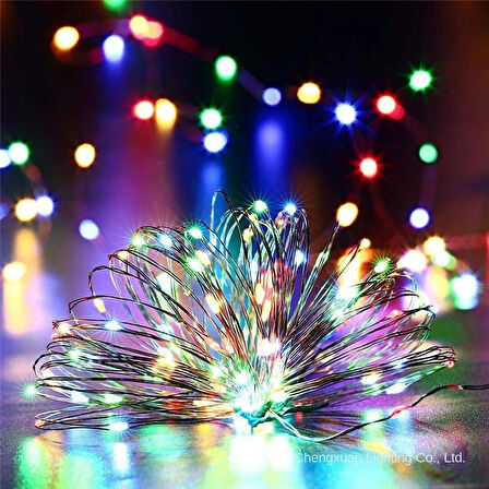 Rgb 5 Metre Süsleme Ledi Pilli Led Işık Dekoratif Renkli Led