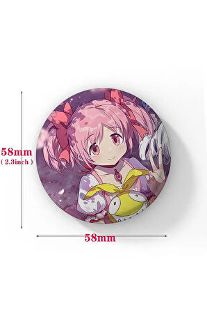 Puella Magi Madoka Magica Anime Buton Rozet 58 mm