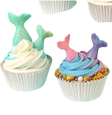 Şeker Hamuru Kalıbı Deniz Kuyruğu Baskı Seti 2 Li