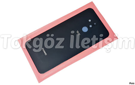 Huawei Uyumlu MATE 20 Lite Arka Pil Batarya Kapağı (Kamera Lensli CAM) SİYAH