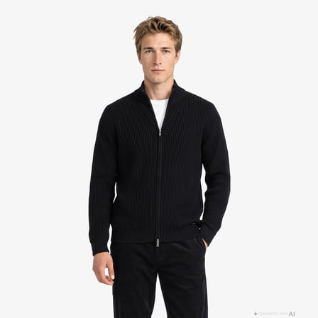 Nautica Erkek Siyah Regular Fit Triko