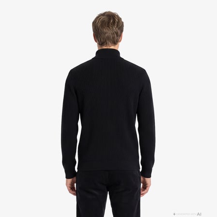 Nautica Erkek Siyah Regular Fit Triko