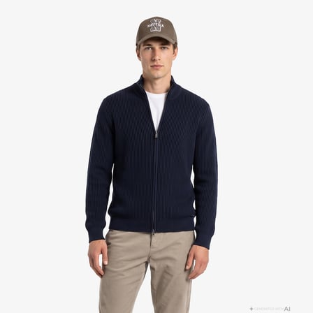 Nautica Erkek Lacivert Regular Fit Triko