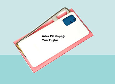 Samsung Galaxy A71 A715 Uyumlu FULL KASA Arka Kapak Batarya Kapağı - BEYAZ