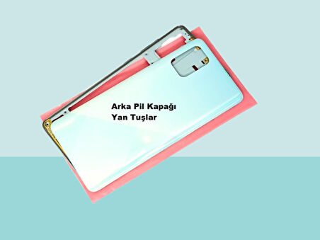 Samsung Galaxy A71 A715 Uyumlu FULL KASA Arka Kapak Batarya Kapağı - MAVİ