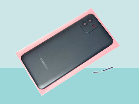 Samsung Galaxy A03 Sm A035 Uyumlu FULL KASA Arka Kapak Batarya Kapağı - SİYAH