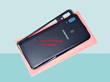 Samsung Galaxy A20 A 205 Uyumlu FULL KASA Arka Kapak Batarya Kapağı - LACİVERT