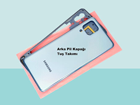 Samsung Galaxy M32 Uyumlu FULL KASA Arka Kapak Batarya Kapağı - MAVİ