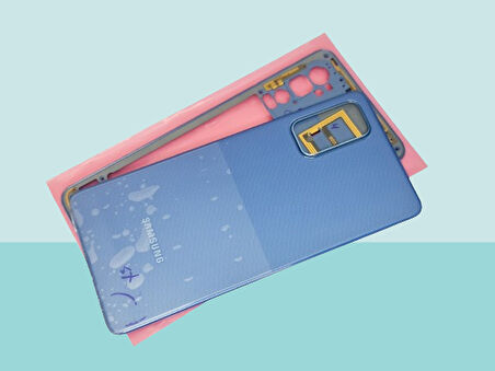 Samsung Galaxy M52 Uyumlu FULL KASA Arka Kapak Batarya Kapağı (Orijinal) - MAVİ
