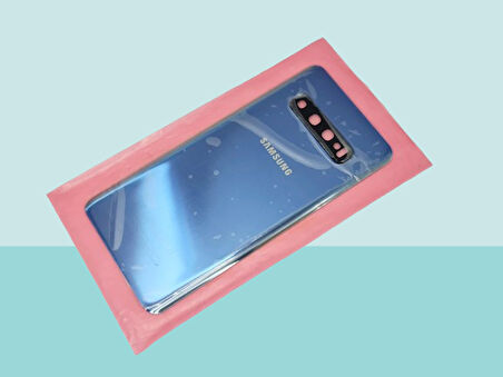 Samsung Galaxy S10 Uyumlu Arka Kapak Batarya Kapağı -  MAVİ - FULL LENSLİ