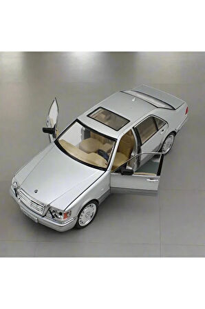 Mercedes Benz S320L Gri Diecast Model Araba Mercedes Benz W140 320SEL Makam Arabası
