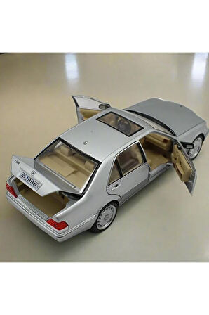 Mercedes Benz S320L Gri Diecast Model Araba Mercedes Benz W140 320SEL Makam Arabası