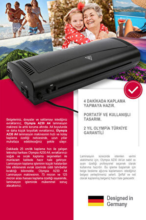 Olympia A230S 4İn1Set Laminasyon Makinesi ( A4 )