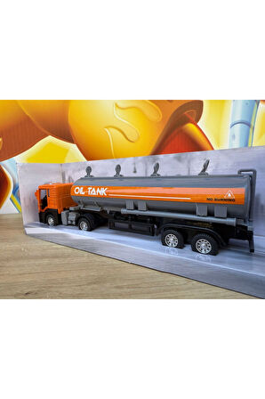Metal Yakıt Taşıma Tankeri Petrol Kamyonu Oyuncak Tanker Metal Kafalı