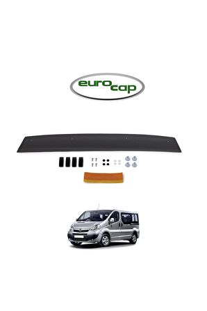 Renault Trafic Ön Kaput Koruma Rüzgarlığı 3mm Akrilik (ABS) Parlak Siyah Deflektör 2001-2014