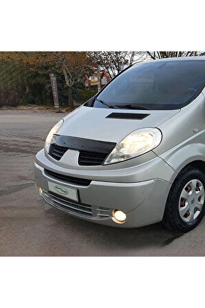 Renault Trafic Ön Kaput Koruma Rüzgarlığı 3mm Akrilik (ABS) Parlak Siyah Deflektör 2001-2014