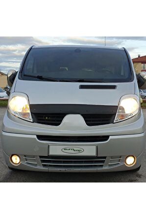 Renault Trafic Ön Kaput Koruma Rüzgarlığı 3mm Akrilik (ABS) Parlak Siyah Deflektör 2001-2014