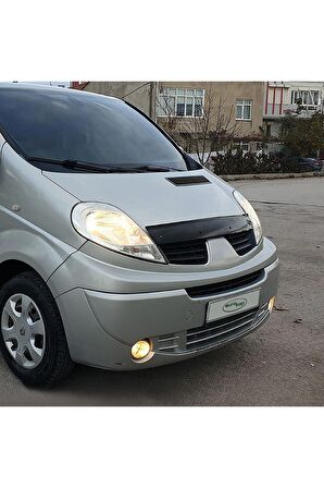 Renault Trafic Ön Kaput Koruma Rüzgarlığı 3mm Akrilik (ABS) Parlak Siyah Deflektör 2001-2014