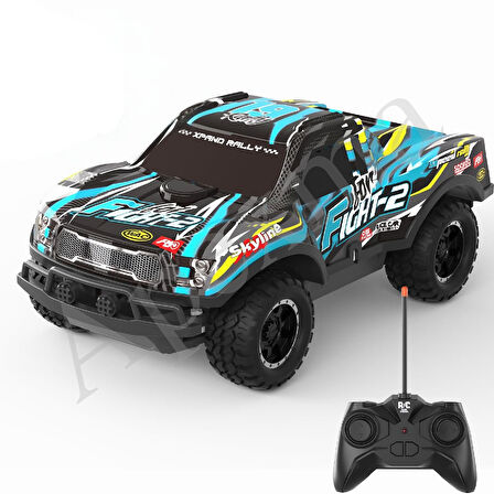 Uzaktan Kumandalı Yedek Şarjlı Batarya Led Işıklı Gövde 1:20 Off-road Rc Araba Gri