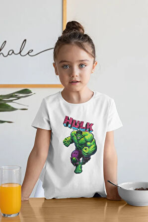 Hulk Baskılı Unisex Film Kahramanı Çocuk Tişört (1-12 Yaş)