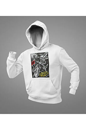 Anarchic Spider-Man Baskılı Unisex Oversize Hoodie