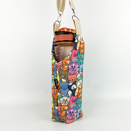Woodycord 1 Litrelik El Yapımı U Model Kot Matara Kılıfı