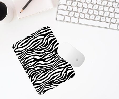 Zebra Çizgili Siyah Beyaz Mouse Pad