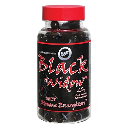 Hi-Tech Pharmaceuticals Black Widow Fat Burner yağ yakıcı Ephedra ve DMHA 90 Caps