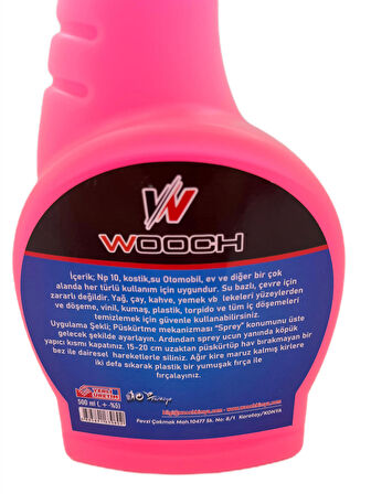 Wooch Ağır Kir ve Leke Çıkarıcı 500 ML Sprey Çok Amaçlı Ultra Yağ Çözücü Sprey