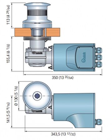 Quick Tumbler capstan 1000W 12V