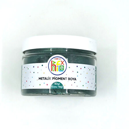 METALİK SEDEFLİ PİGMENT TOZ BOYA KOYU YEŞİL RENK 50 GR