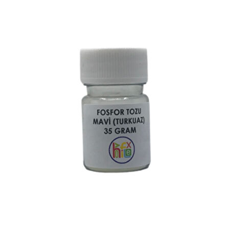 EPOKSİ FOSFOR TOZU MAVİ (TURKUAZ) KARANLIKTA PARLAYAN FOSFOR 35 GR