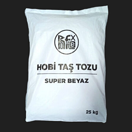 TAŞ TOZU HOBİ HARCI SERAMİK TOZU HEYKEL MUMLUK BETON SAKSI YAPIMI EKSTRA HIZLI SÜPER BEYAZ 25 KG