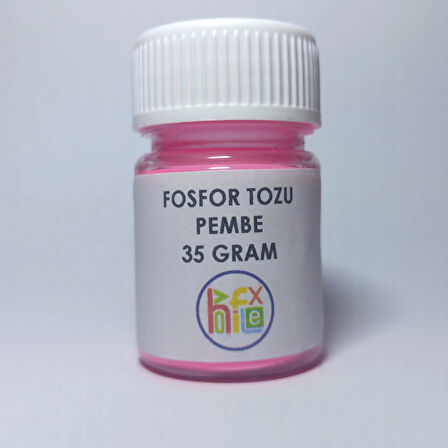 FOSFOR TOZU PEMBE KARANLIKTA PARLAYAN EPOKSİ REÇİNE VE SANATSAL FOSFOR 35 GR