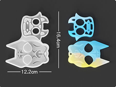 EPOKSİ REÇİNE SİLİKON KALIP İTHAL KÖPEK YÜZÜ ANAHTARLIK TOKA SİLİKON KALIP HB10021-0081