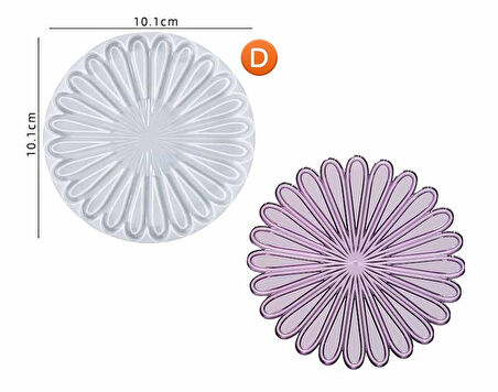 EPOKSİ REÇİNE KALIP İTHAL KAR TANESİ MOTİFLİ BARDAK ALTLIĞI TAŞ TOZU SİLİKON KALIP HB5021-0093