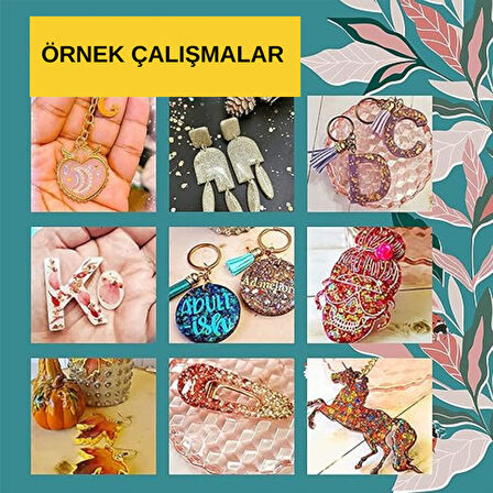UV REÇİNE EPOKSİ ŞEFFAF HARD TYPE KOLYE ANAHTARLIK KÜPE OBJE YAPIMINA UYGUN UV RESİN 100 GR