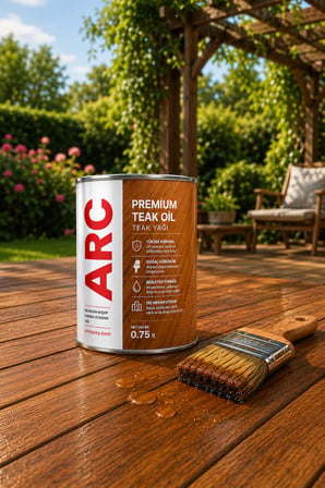 ARC 1. KALİTE AHŞAP YAĞI PREMIUM TEAK OİL TEAK YAĞI 0,75 LT