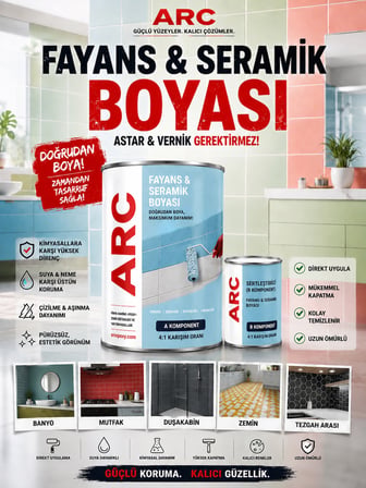 FAYANS  SERAMİK BOYASI HİBRİT SİSTEM  SOLVENTSİZ  KOKUSUZ KAPLAMA SISTEMI ADA YEŞİLİ RENK 4 LT