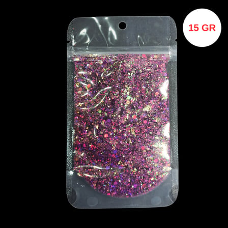 CHUNKY GLİTTER LEX 5 EPOKSİ REÇİNE SANATSAL EL İŞİ HOLOGRAMLI GLİTTER NAİL ART MAKYAJ SİM 15 GR