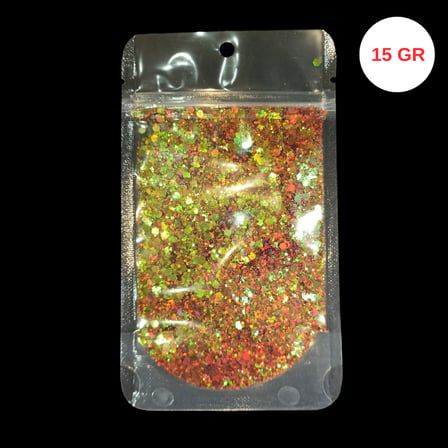 CHUNKY GLİTTER LEX 1 EPOKSİ REÇİNE SANATSAL EL İŞİ HOLOGRAMLI GLİTTER NAİL ART MAKYAJ 15 GR