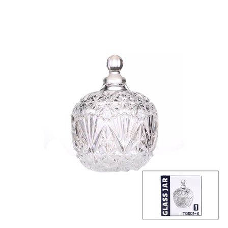 Diyarı Fırsat Glass Jar Cam Lokum ve Şeker Kabı Model 001 1 Adet