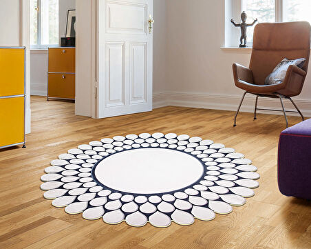 Dekoreko Figürlü Yuvarlak Özel Kesim Halı 111