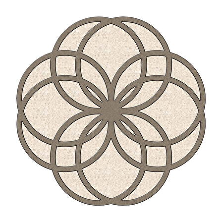 Dekoreko Figürlü Yuvarlak Özel Kesim Halı 113